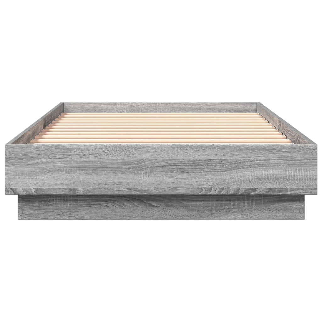 Grey Sonoma Wood Bed Frame 90x200 cm - No Mattress Included