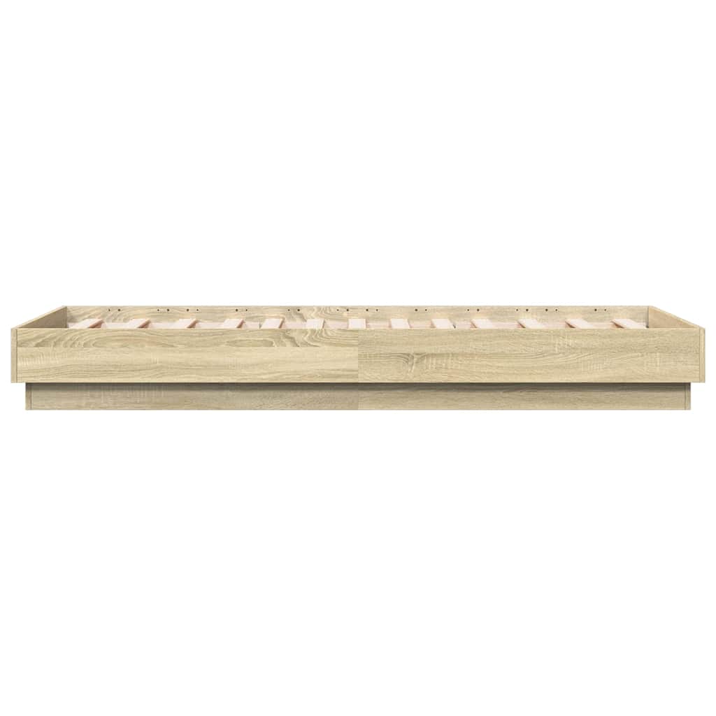 Sonoma Oak Engineered Wood Bed Frame 90x190 cm - Single Size