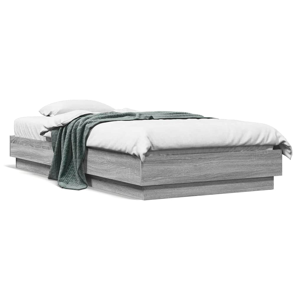 Grey Sonoma Single Bed Frame - 90x190cm Engineered Wood