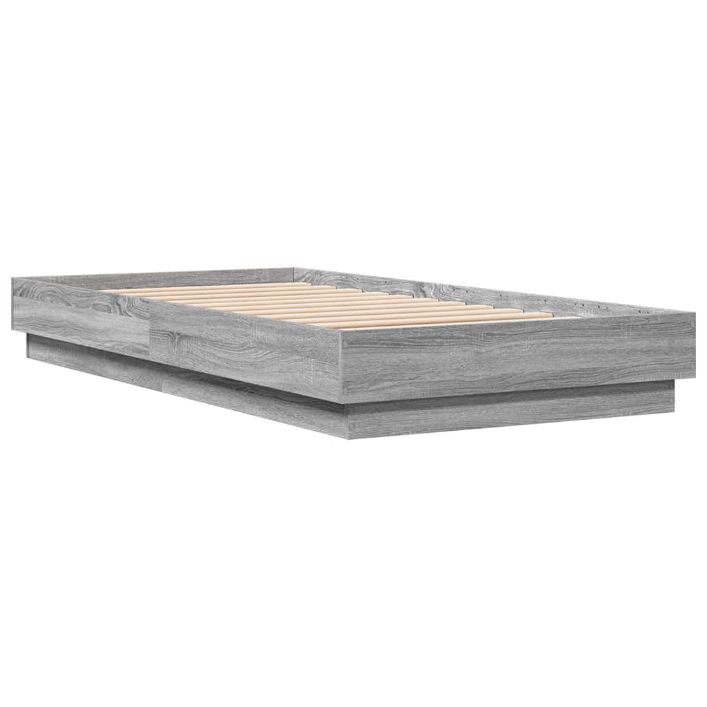 Grey Sonoma Single Bed Frame - 90x190cm Engineered Wood
