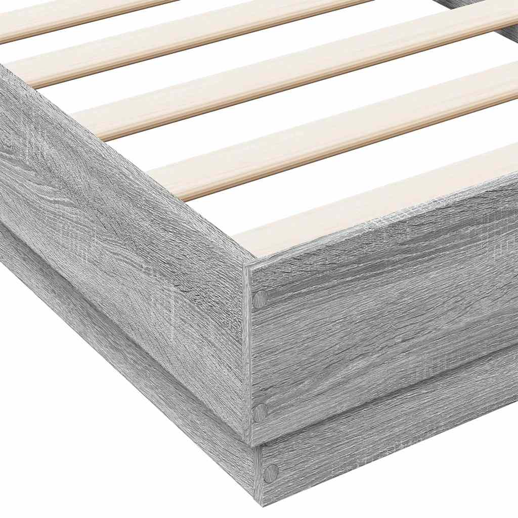 Grey Sonoma Single Bed Frame - 90x190cm Engineered Wood