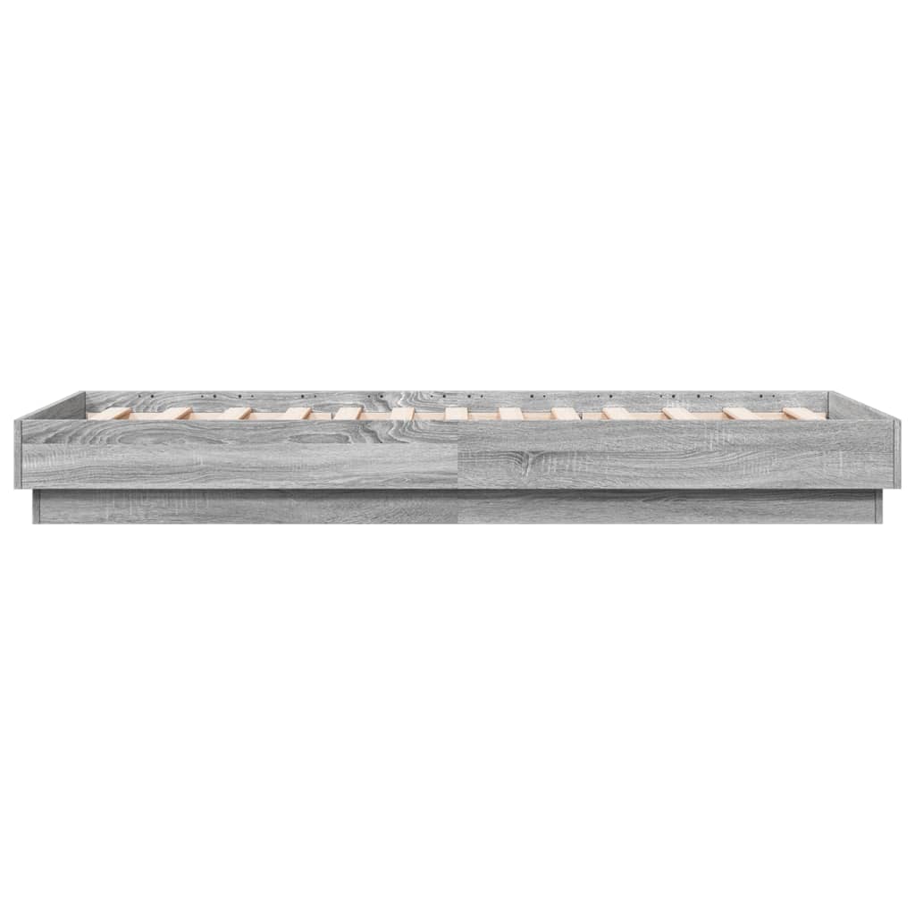 Small Single Grey Sonoma Bed Frame 75x190 cm - Engineered Wood