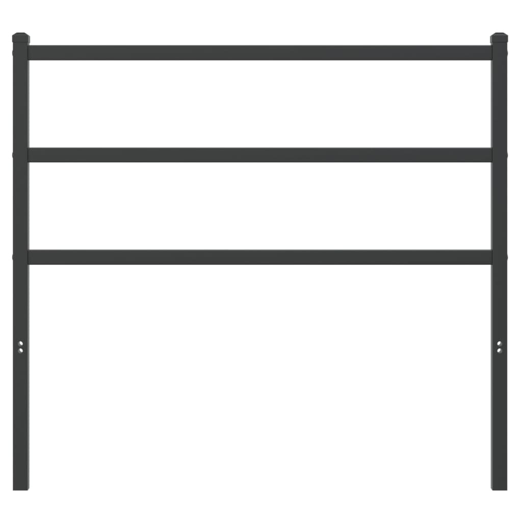 Stylish Black Metal Headboard - 100 cm