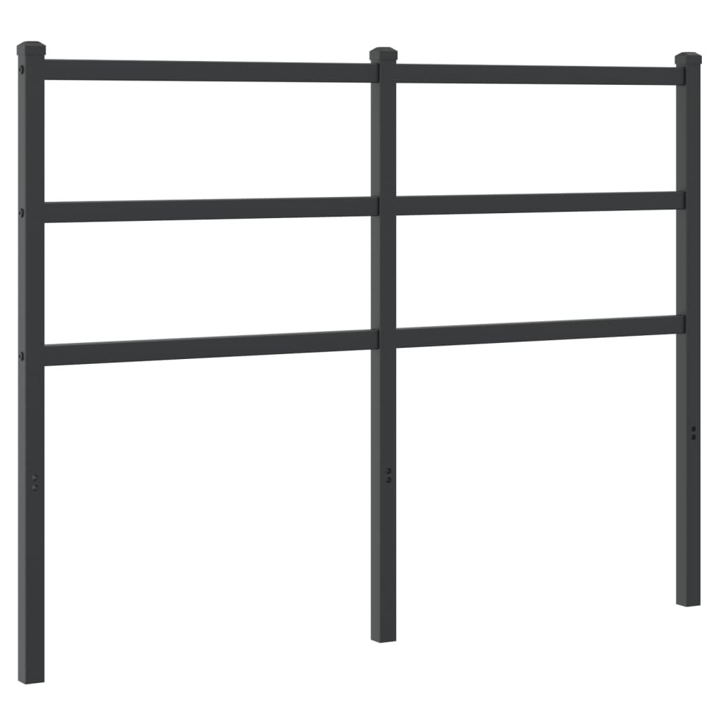 Sleek Black Metal Headboard - 120 cm, Elegant & Durable Design