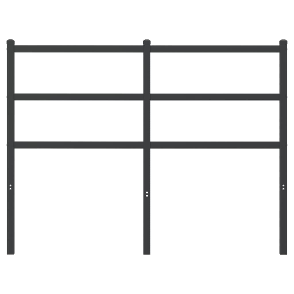 Sleek Black Metal Headboard - 120 cm, Elegant & Durable Design