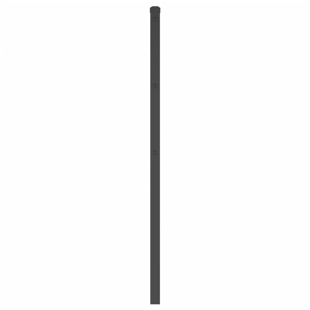 Sleek Black Metal Headboard - 120 cm, Elegant & Durable Design