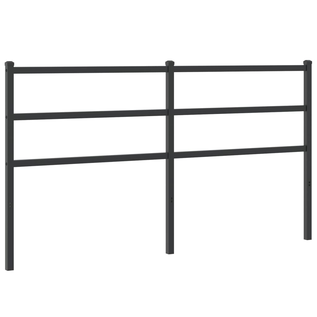 Elegant Black Metal Headboard - 160 cm for Modern Bedrooms