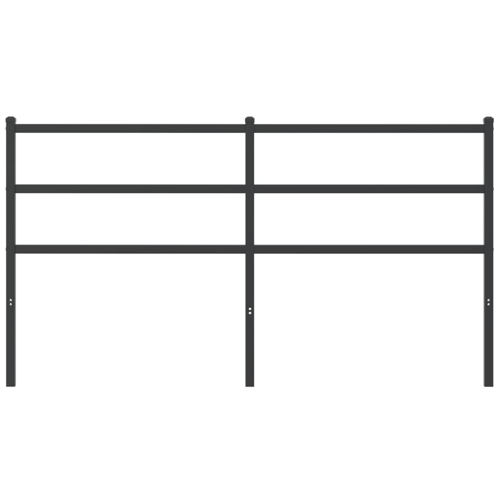 Elegant Black Metal Headboard - 160 cm for Modern Bedrooms
