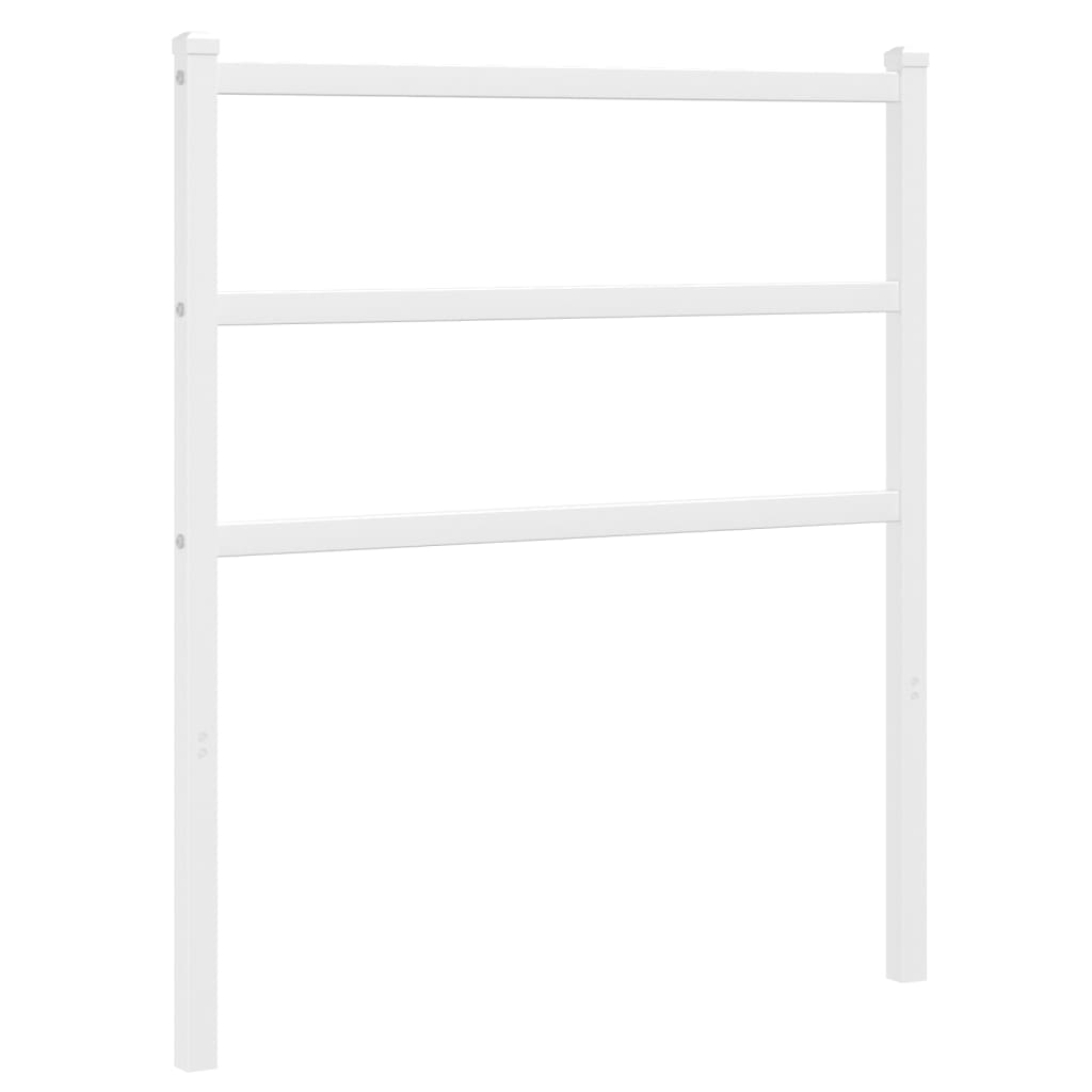 White Metal Headboard, Elegant 75 cm Design for Any Bedroom