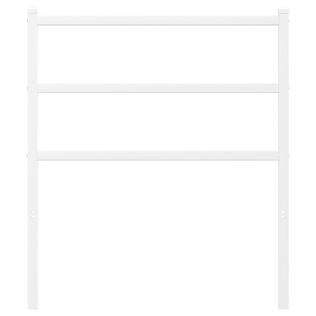 White Metal Headboard, Elegant 75 cm Design for Any Bedroom