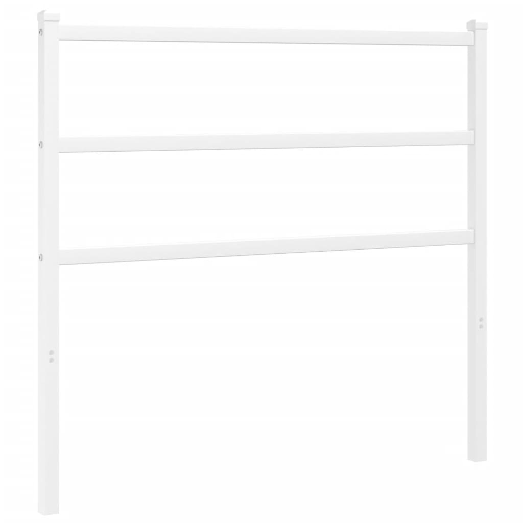 Sleek White Metal Headboard - 100 cm Elegant Design