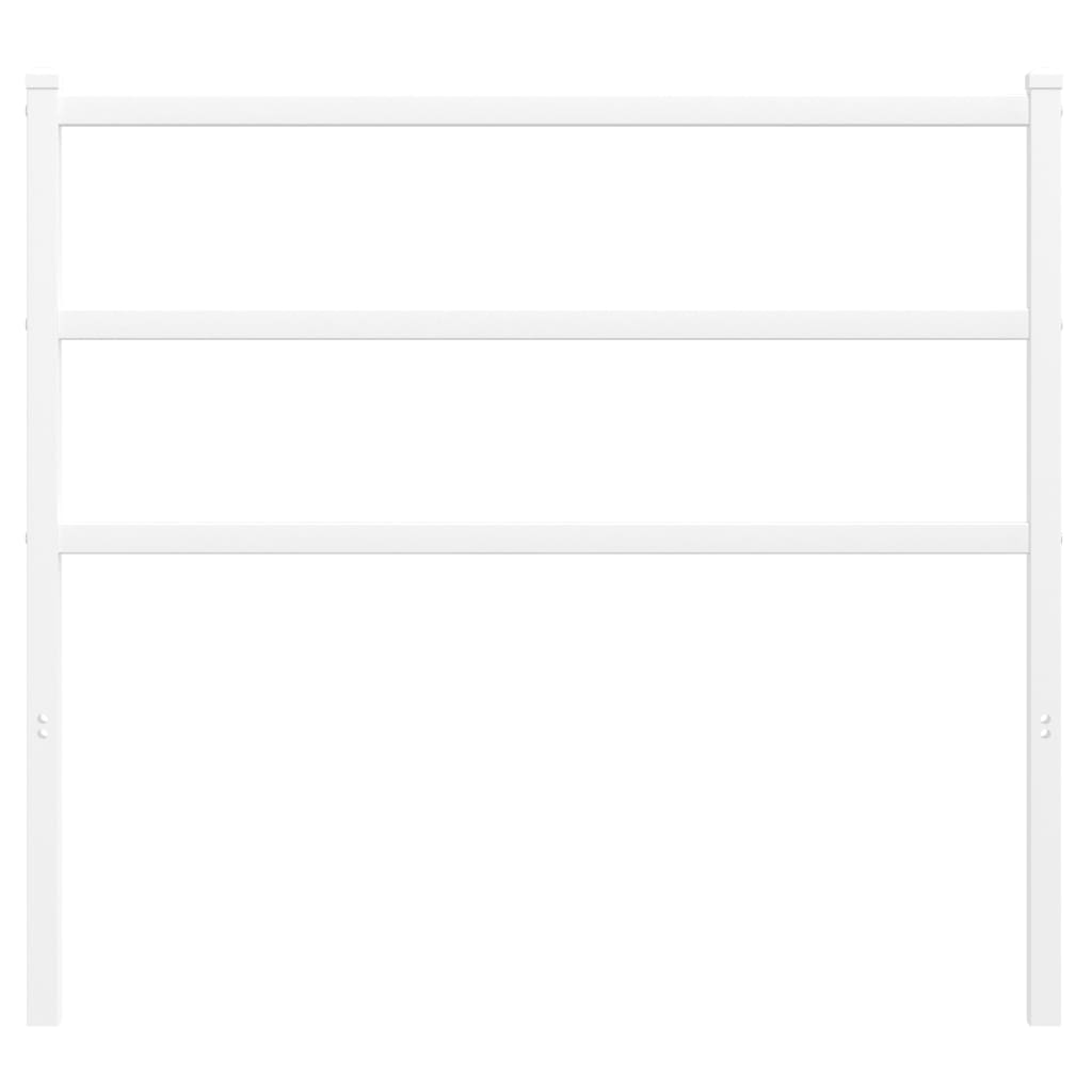 Sleek White Metal Headboard - 100 cm Elegant Design