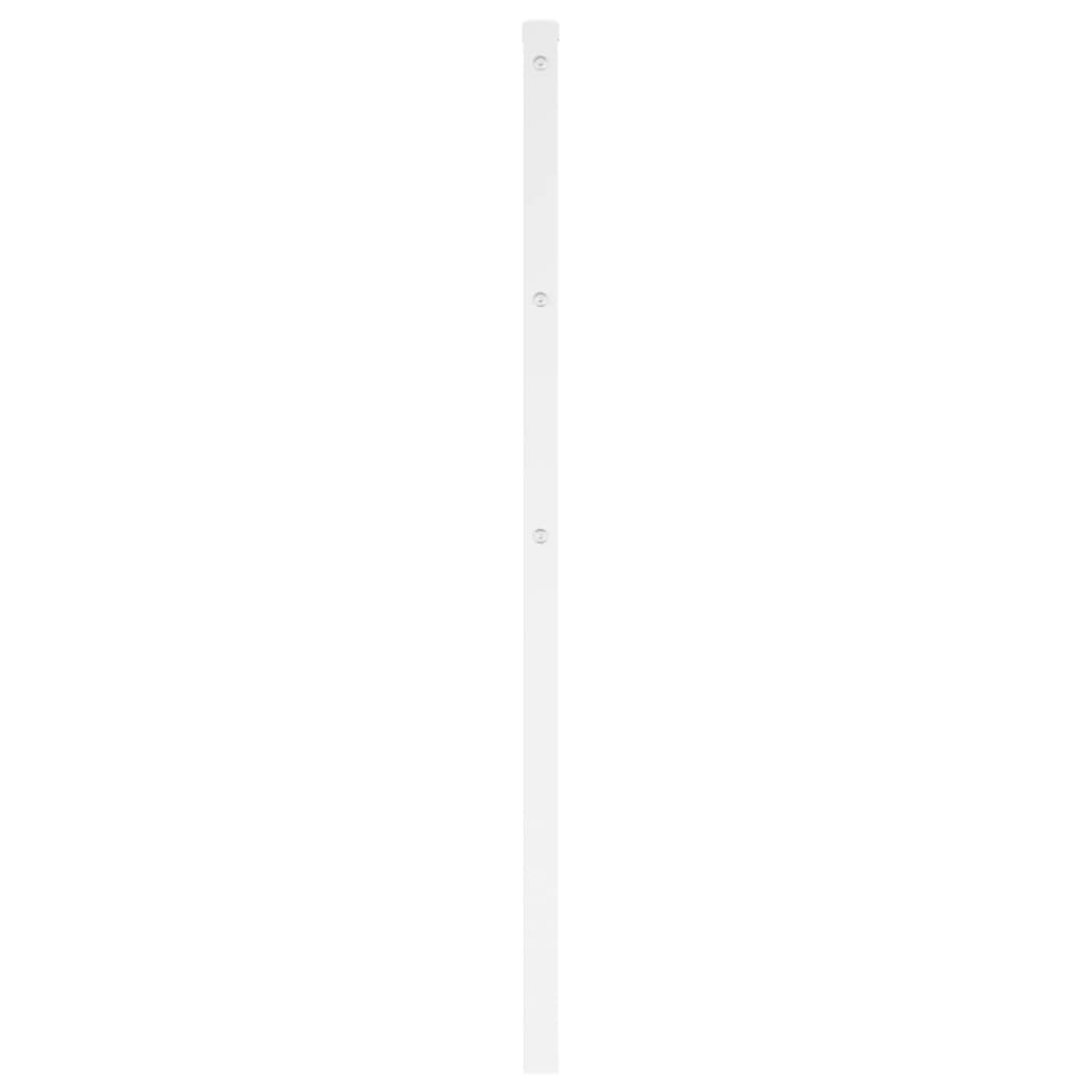 Sleek White Metal Headboard - 100 cm Elegant Design