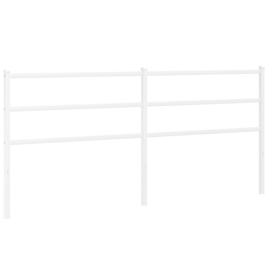 Elegant White Metal Headboard - 193 cm Sturdy Design