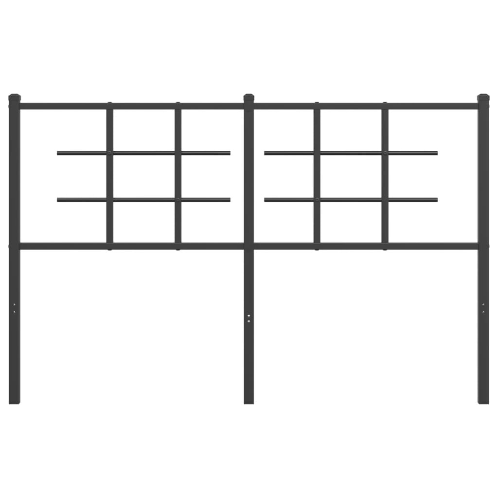 Metal Headboard Black 140 cm