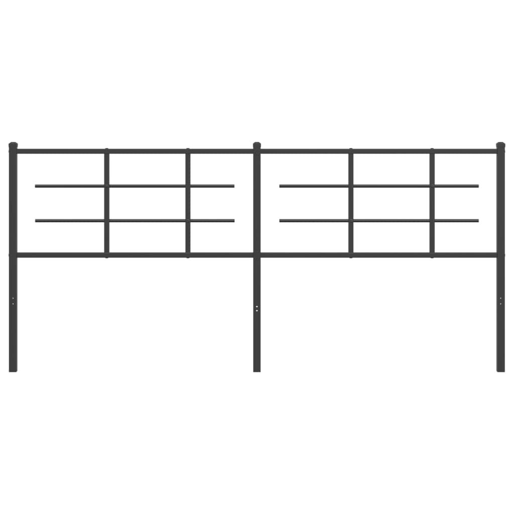Metal Headboard Black 200 cm