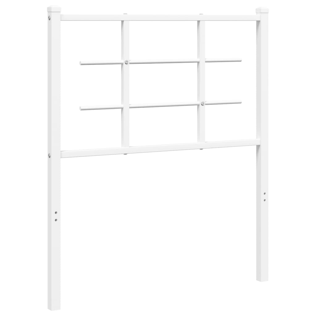 Elegant White Metal Headboard - Modern Design, 75 cm