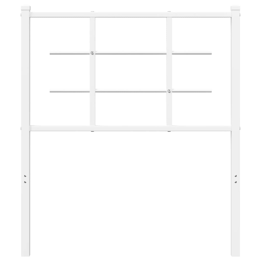 Elegant White Metal Headboard - Modern Design, 75 cm