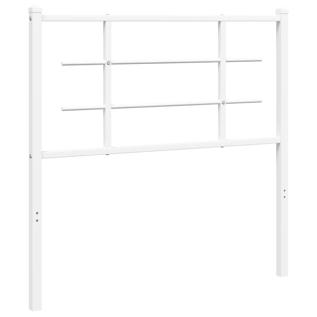 Elegant White Metal Headboard | 100 cm Stylish Bedroom Addition