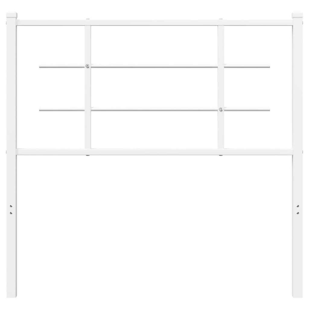 Elegant White Metal Headboard | 100 cm Stylish Bedroom Addition