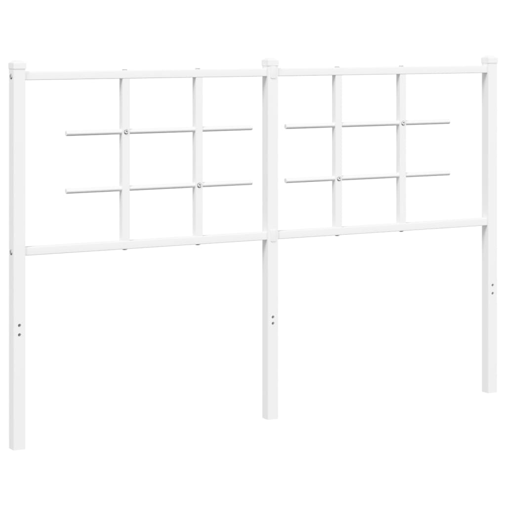 Elegant 135 cm White Metal Headboard - Stylish & Durable Design