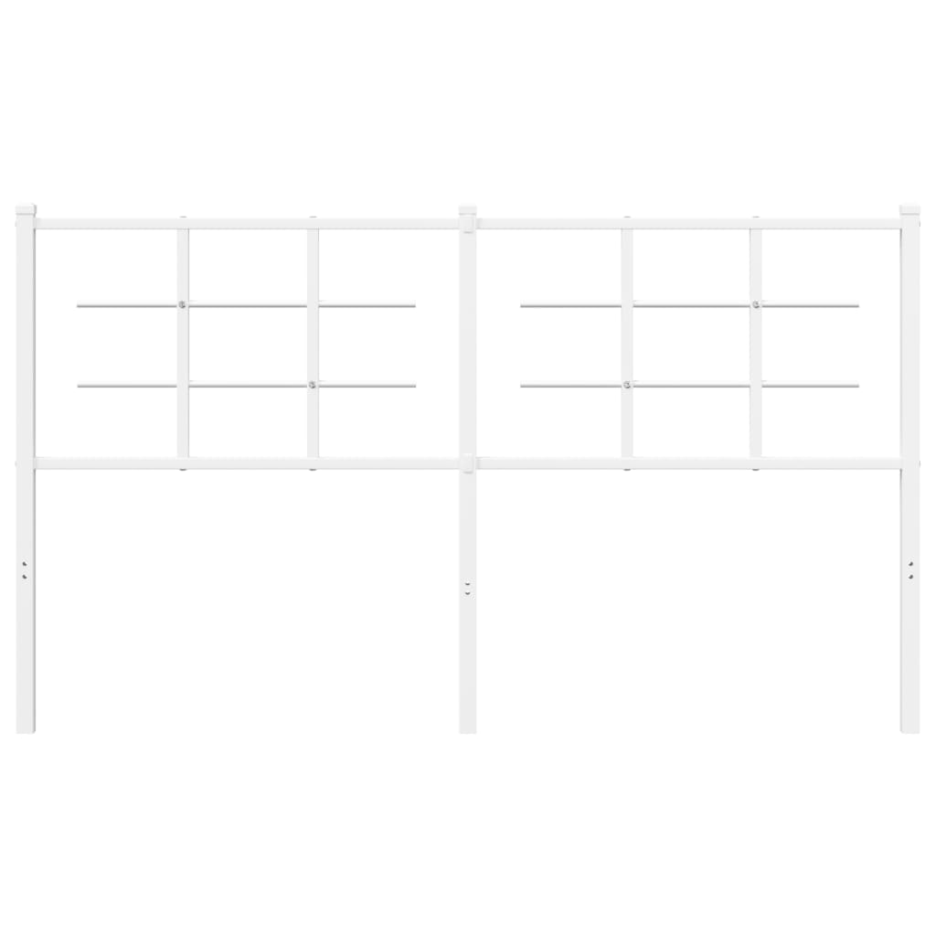 Elegant White Metal Headboard - Sturdy 150 cm Design