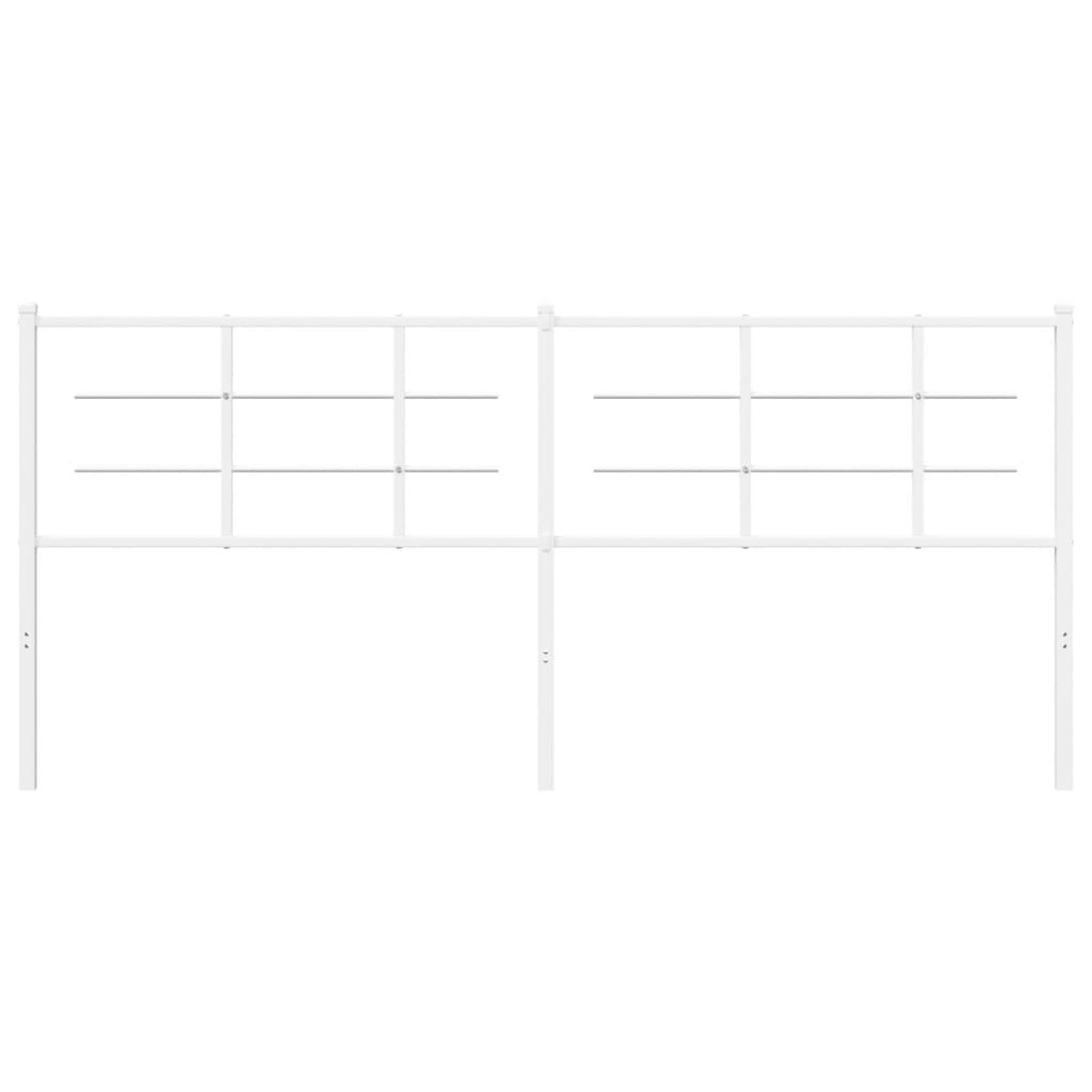 Elegant White Metal Headboard - 193 cm Sturdy Bedroom Accent
