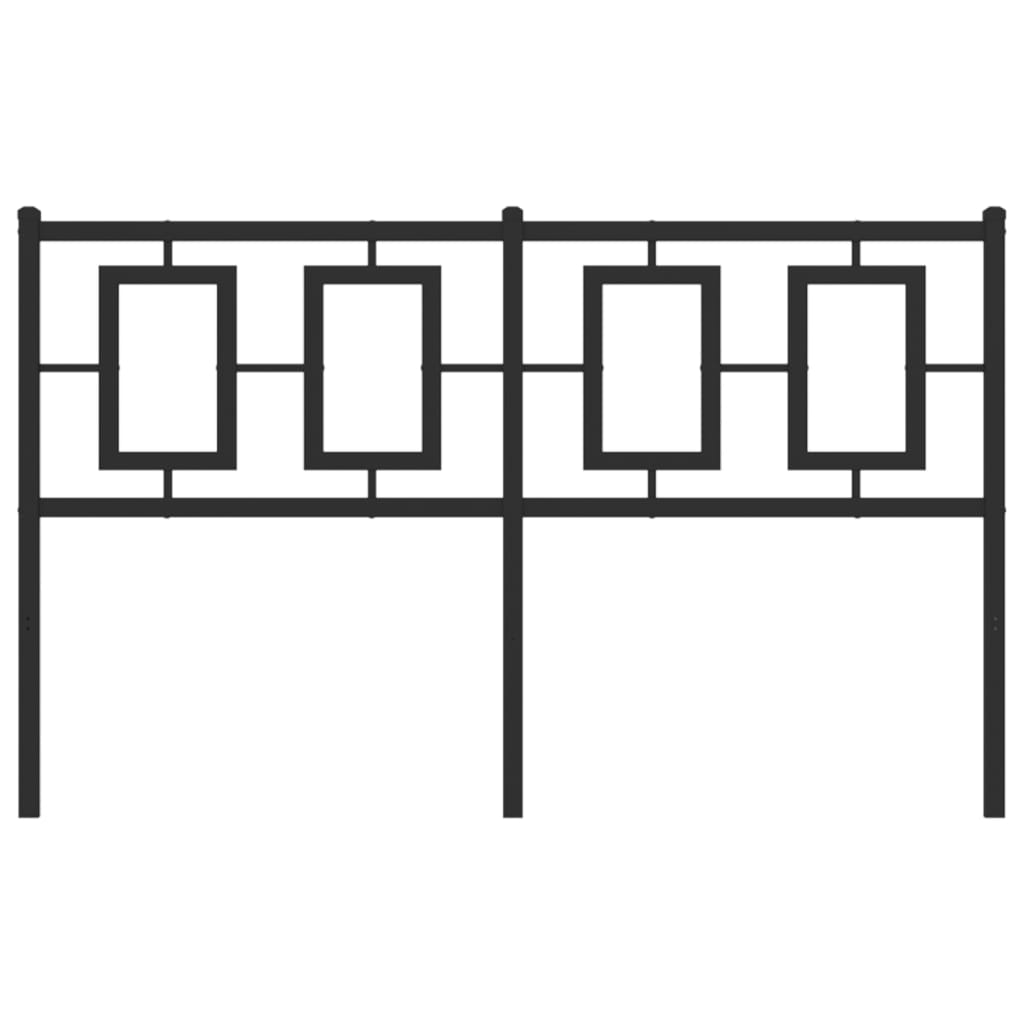 Metal Headboard Black 140 cm