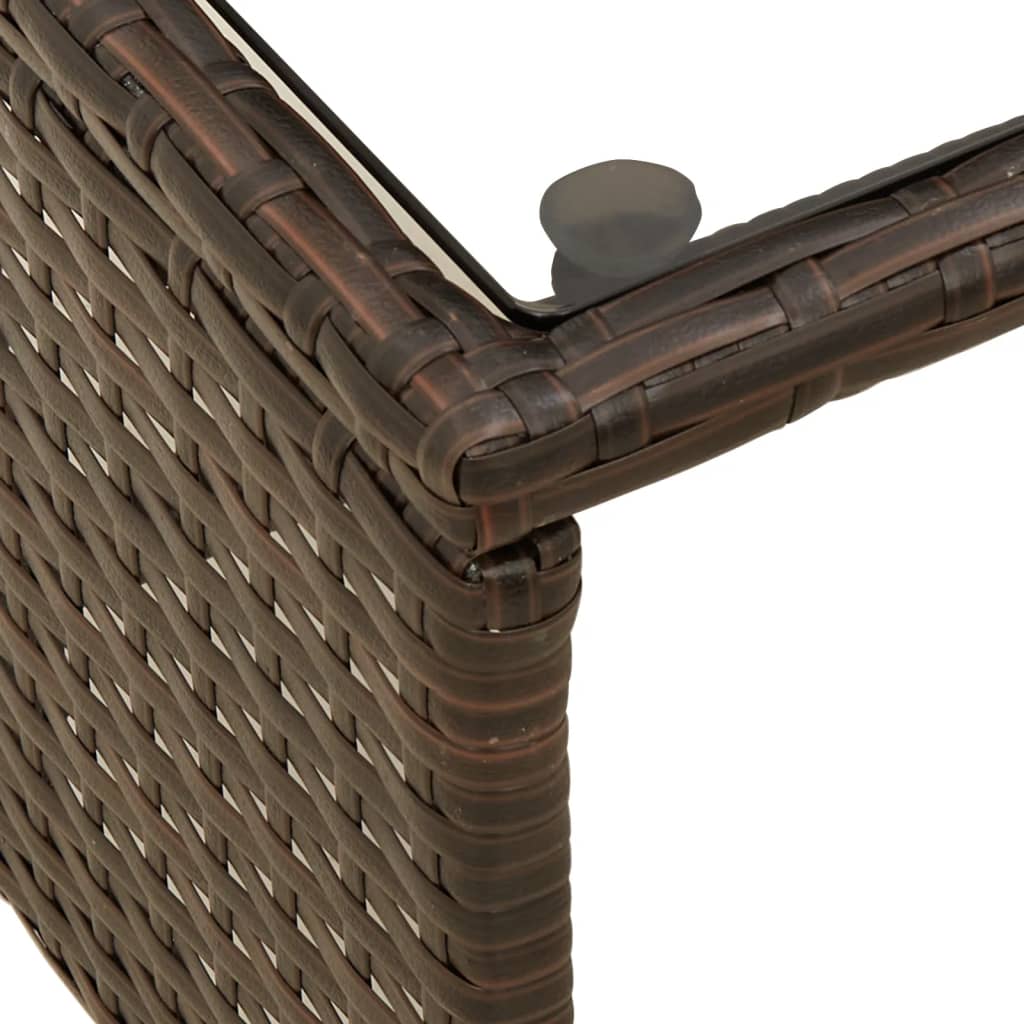 Brown Poly Rattan L-Shaped Garden Sofa with Table & Cushions
