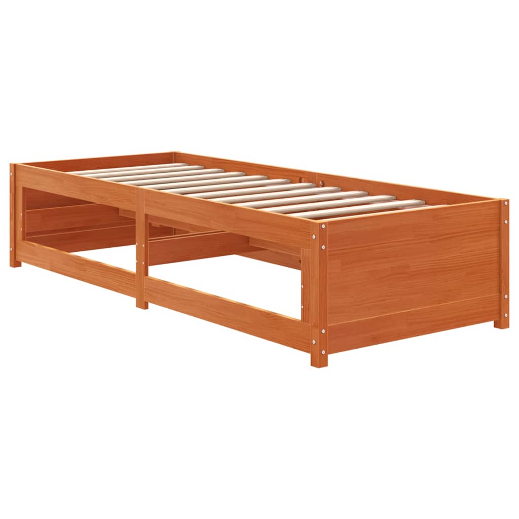 Wax Brown Solid Pine Day Bed Frame 90x200 cm - No Mattress