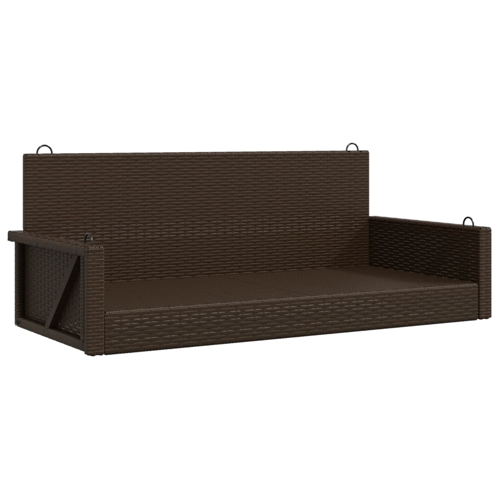 Poly Rattan Swing Bench - 119x56x48 cm, Durable Outdoor Seating