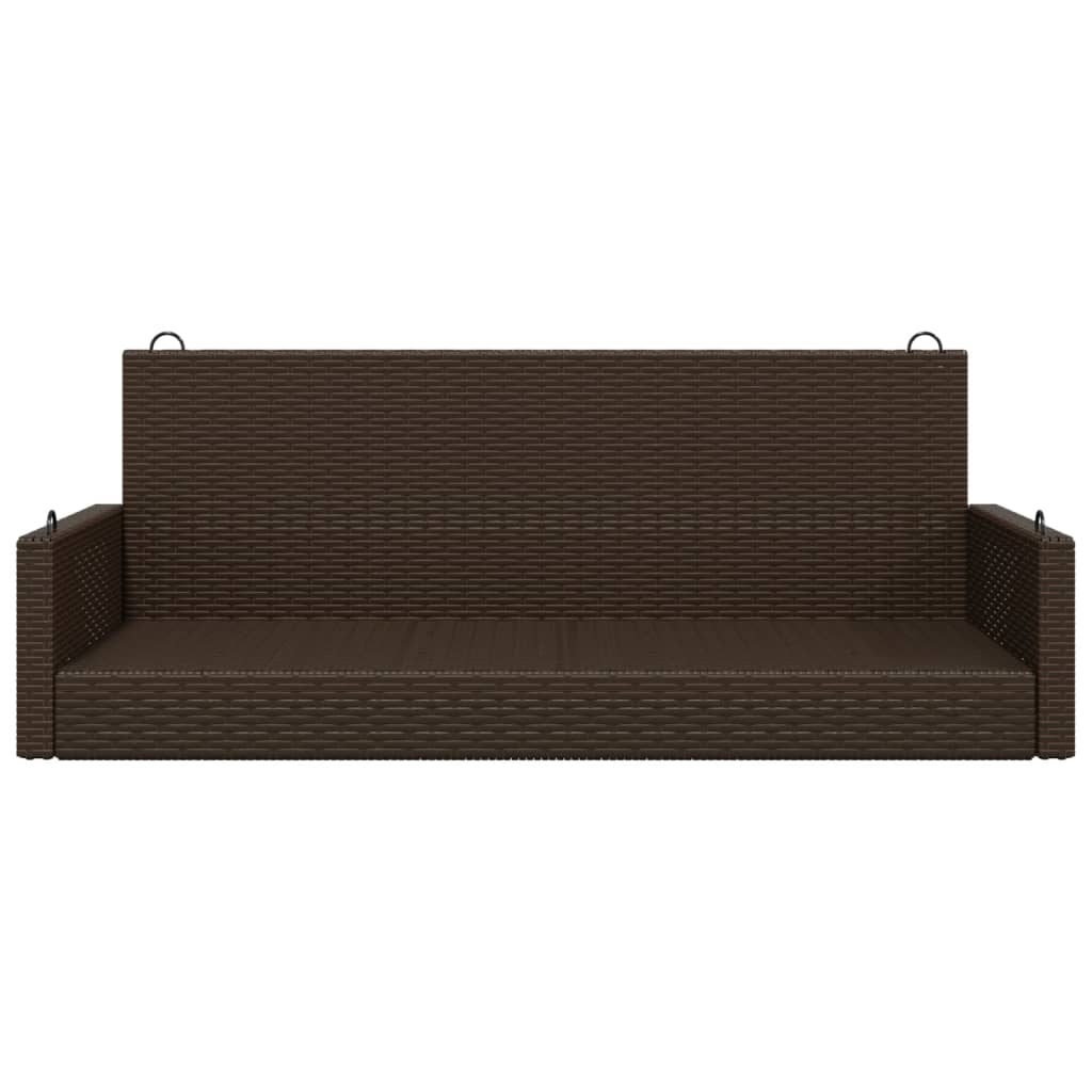Poly Rattan Swing Bench - 119x56x48 cm, Durable Outdoor Seating