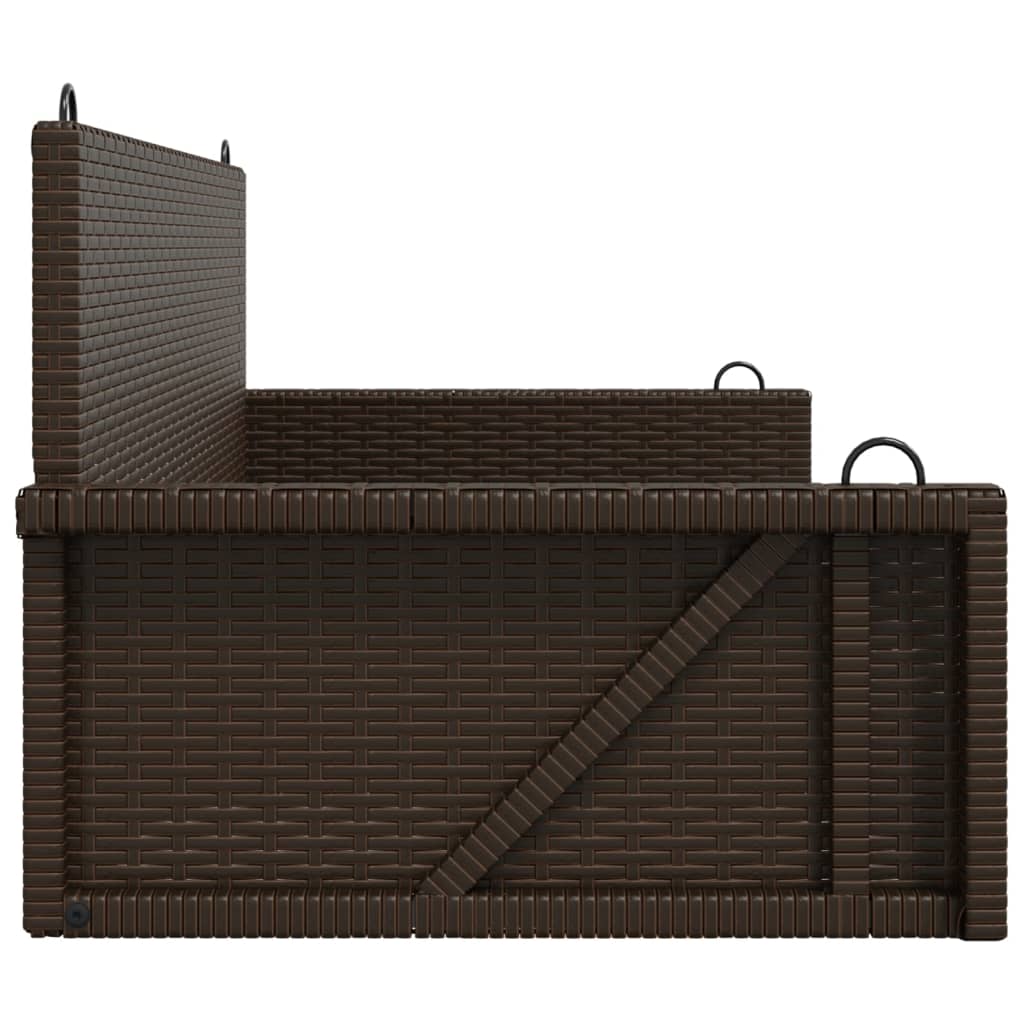 Poly Rattan Swing Bench - 119x56x48 cm, Durable Outdoor Seating
