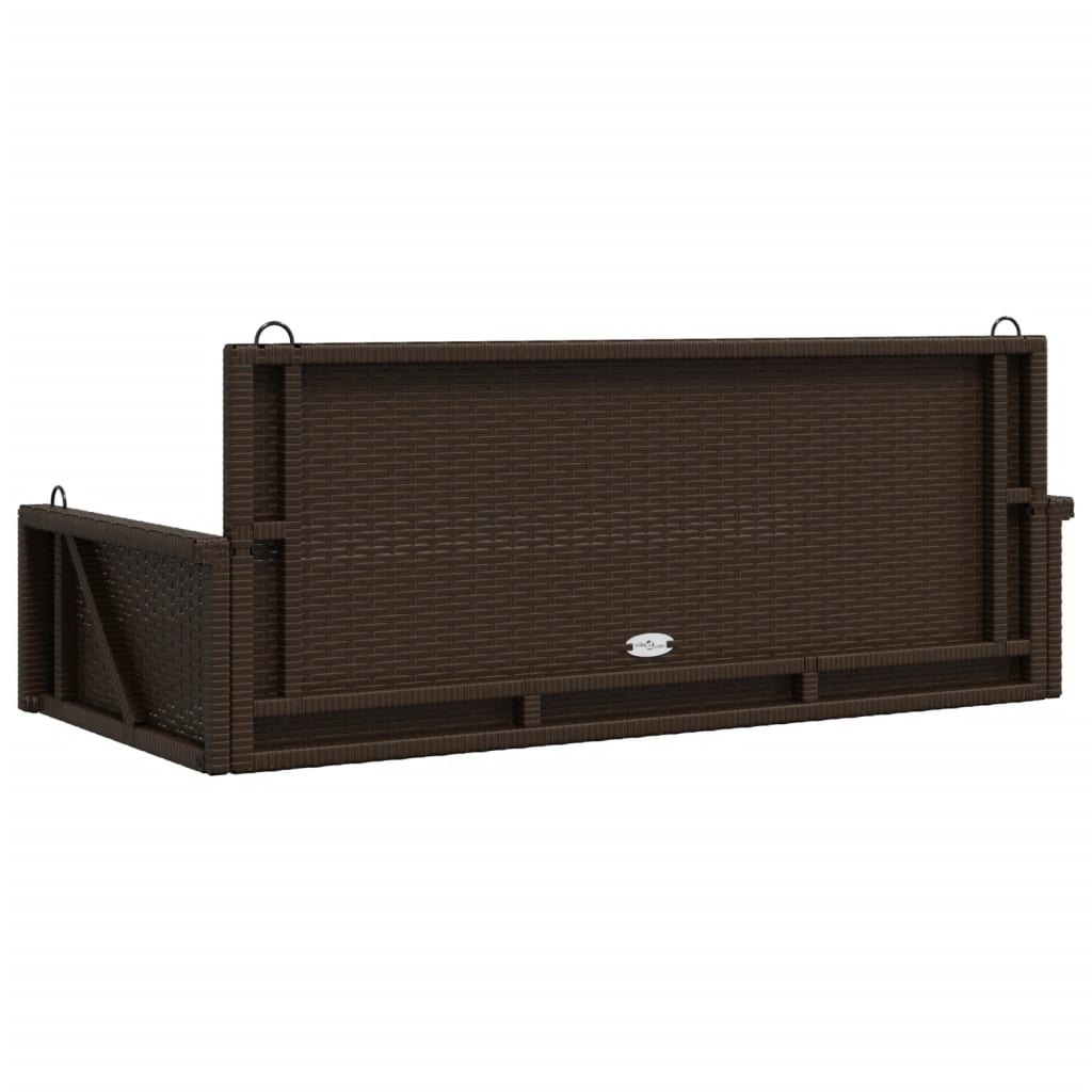 Poly Rattan Swing Bench - 119x56x48 cm, Durable Outdoor Seating