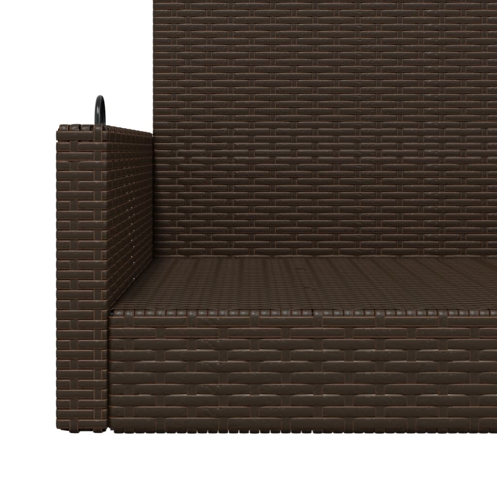 Poly Rattan Swing Bench - 119x56x48 cm, Durable Outdoor Seating