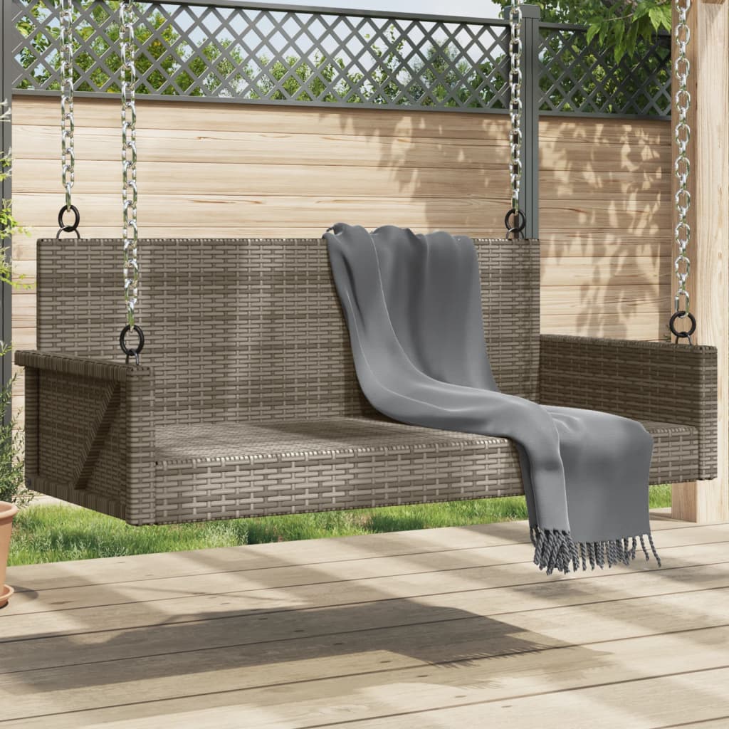 Poly Rattan Swing Bench - 119x56x48 cm, Durable Outdoor Seating