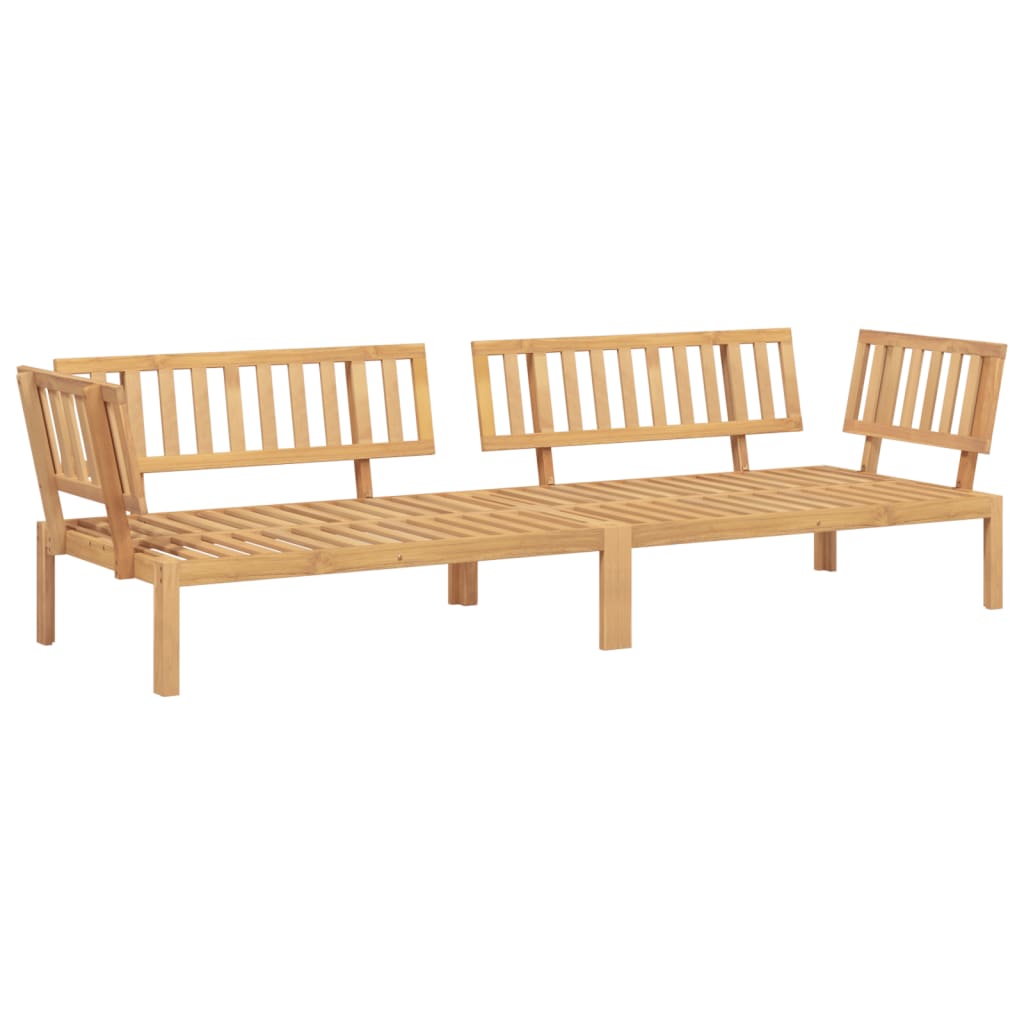 Solid Wood Acacia Garden Pallet Corner Sofas - 2-Piece Set