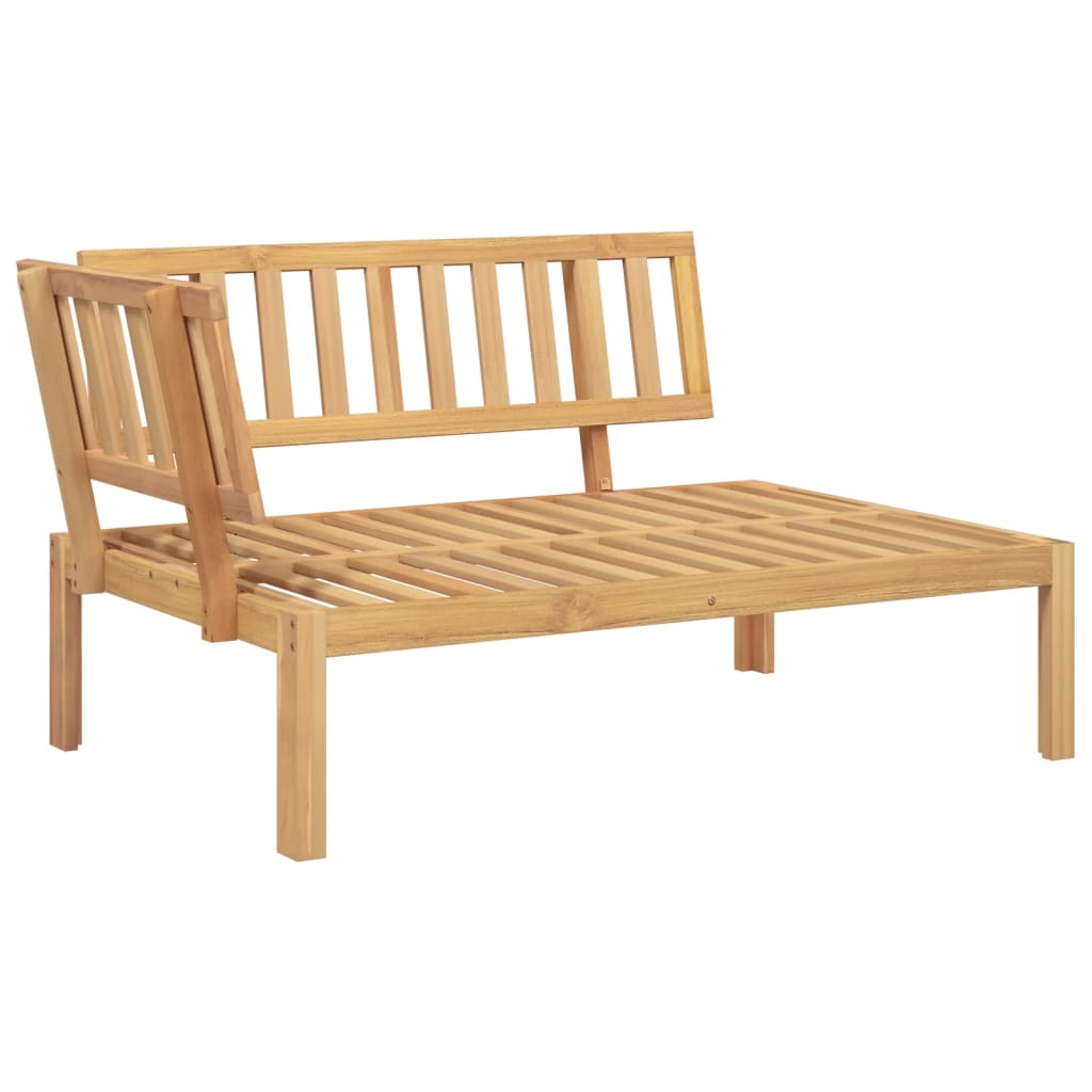 Solid Wood Acacia Garden Pallet Corner Sofas - 2-Piece Set
