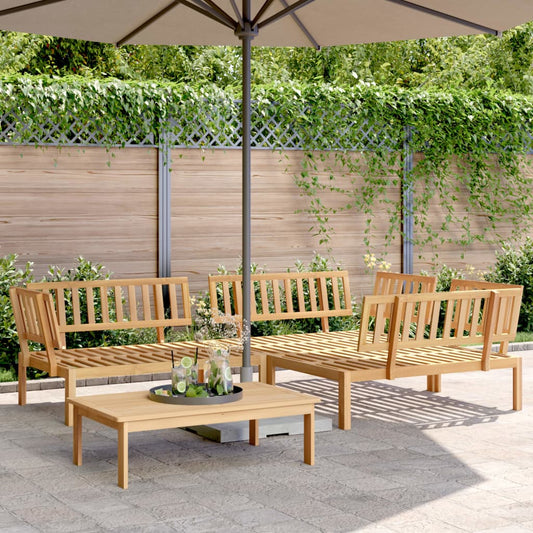Solid Acacia Wood 4-Piece Garden Pallet Sofa Set Outdoor Furniture