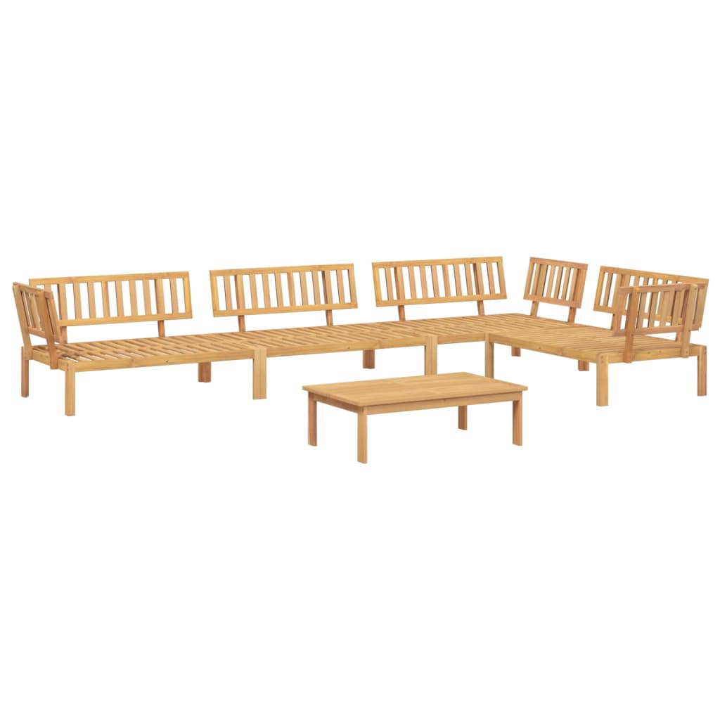 5-Piece Acacia Wood Garden Sofa Set - Solid Wood Pallet Design