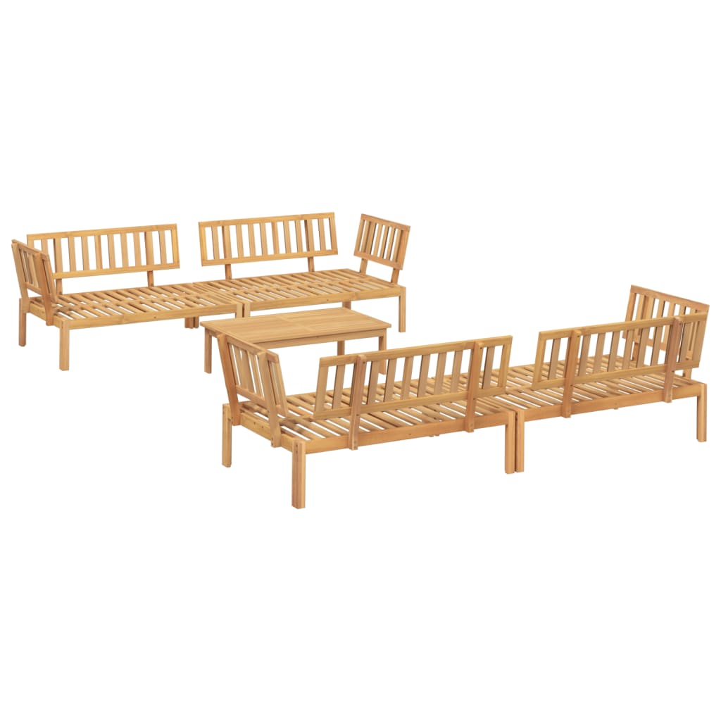5 Piece Solid Acacia Wood Garden Pallet Sofa Set