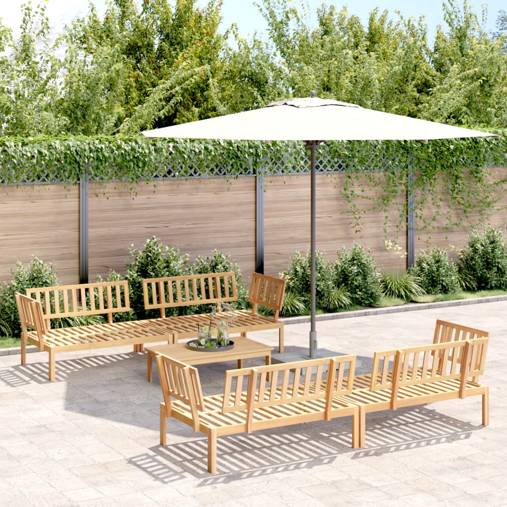 5 Piece Solid Acacia Wood Garden Pallet Sofa Set