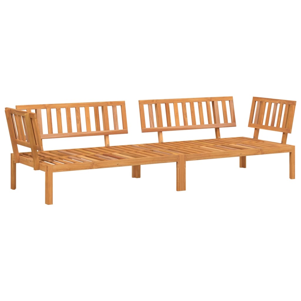Solid Acacia Wood Garden Corner Sofas - Set of 2 Outdoor Furniture