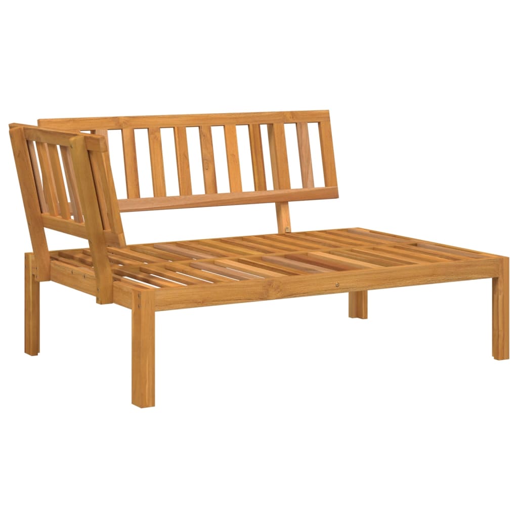 Solid Acacia Wood Garden Corner Sofas - Set of 2 Outdoor Furniture