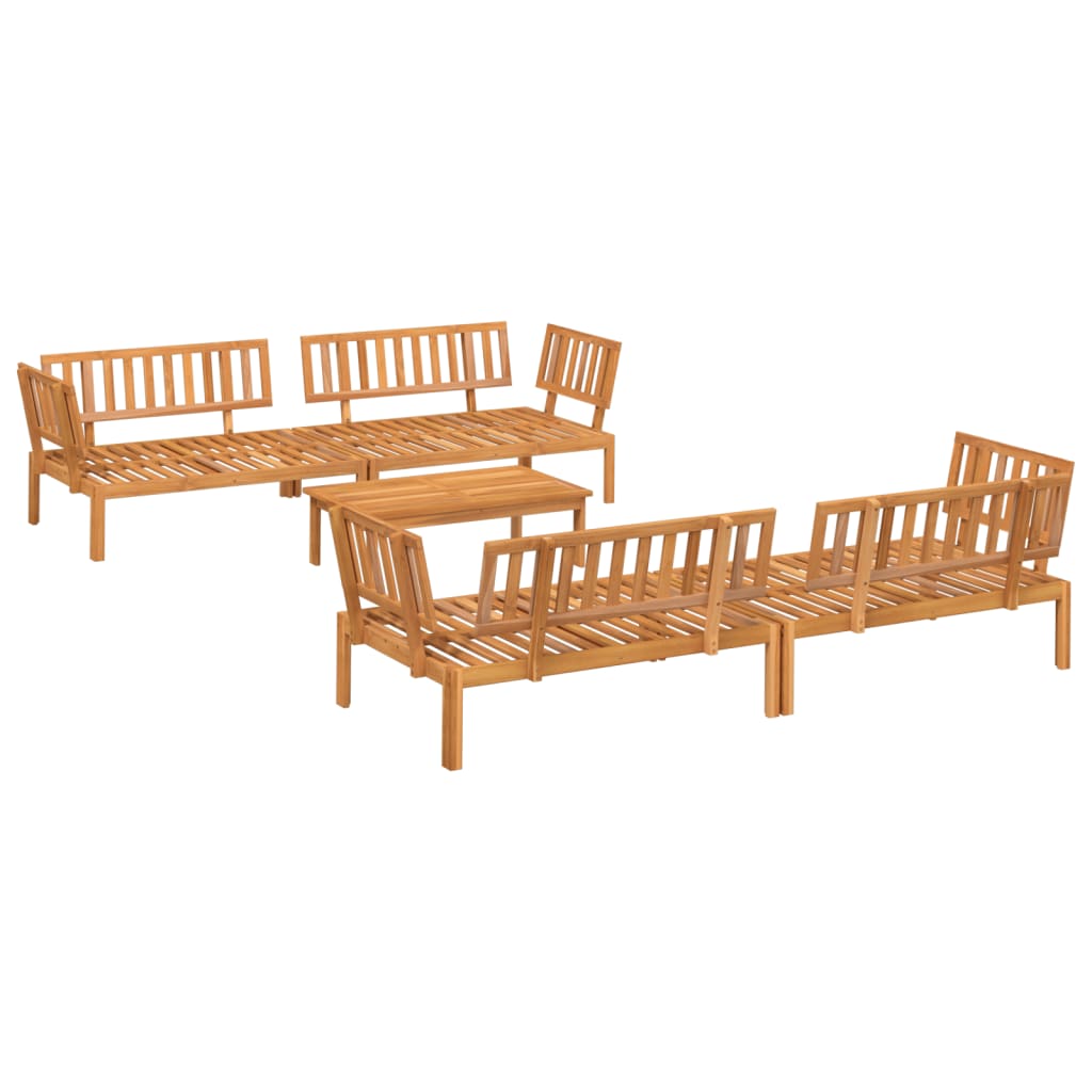 Solid Acacia Wood 5-Piece Garden Pallet Sofa Set - Outdoor Ready