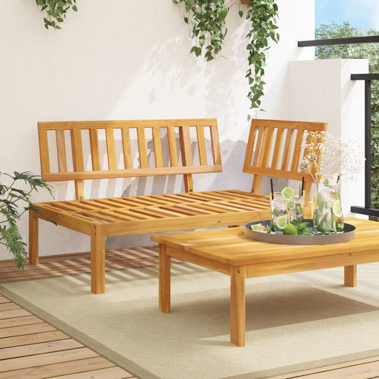 Solid Acacia Wood Garden Pallet Corner Sofa - Stylish & Durable