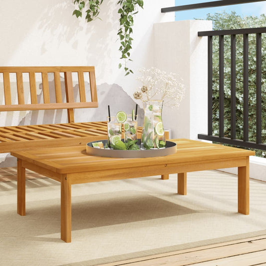 Solid Wood Acacia Garden Table 100x60x30 cm - Durable & Stylish