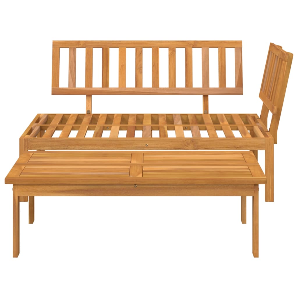 Solid Acacia Wood Garden Pallet Sofa Set - 2 Piece Outdoor Seating