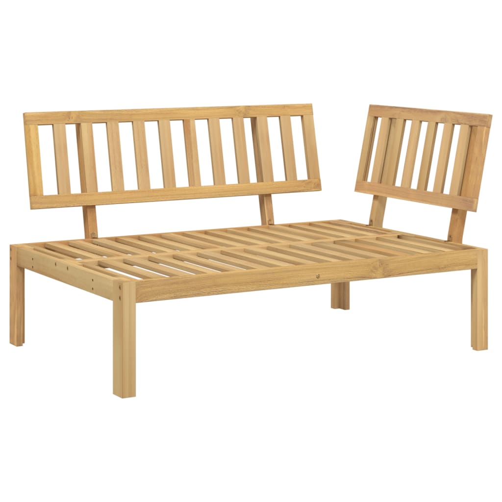 Solid Acacia Wood Garden Pallet Corner Sofa - Rustic Charm