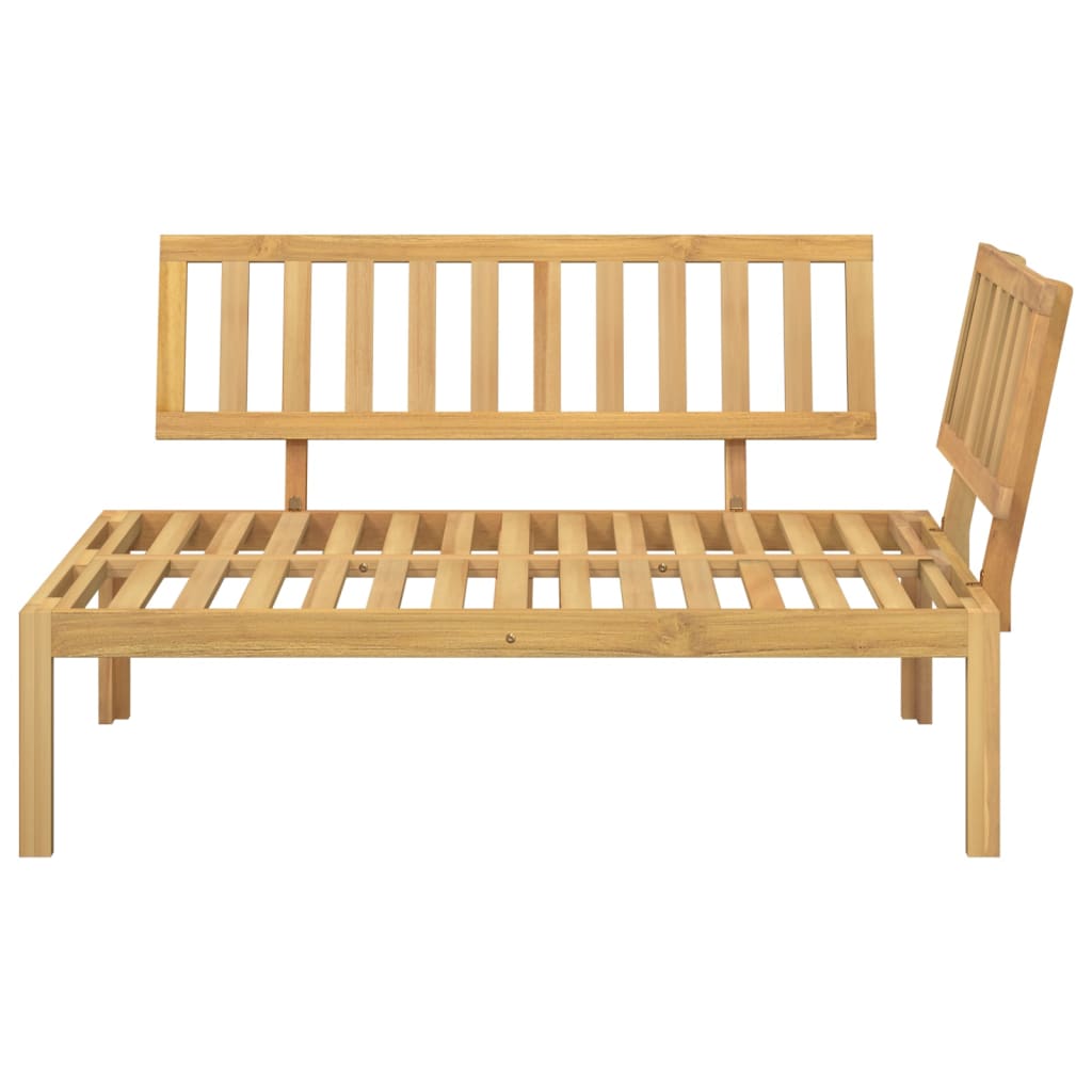 Solid Acacia Wood Garden Pallet Corner Sofa - Rustic Charm